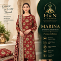 Marina 3 piece unstitched suit