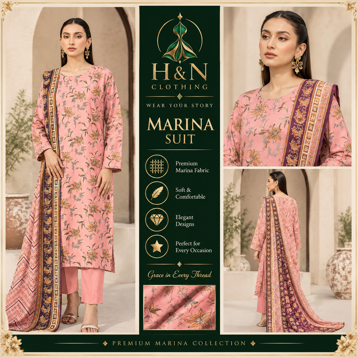 marina unstitich 3 piece suit