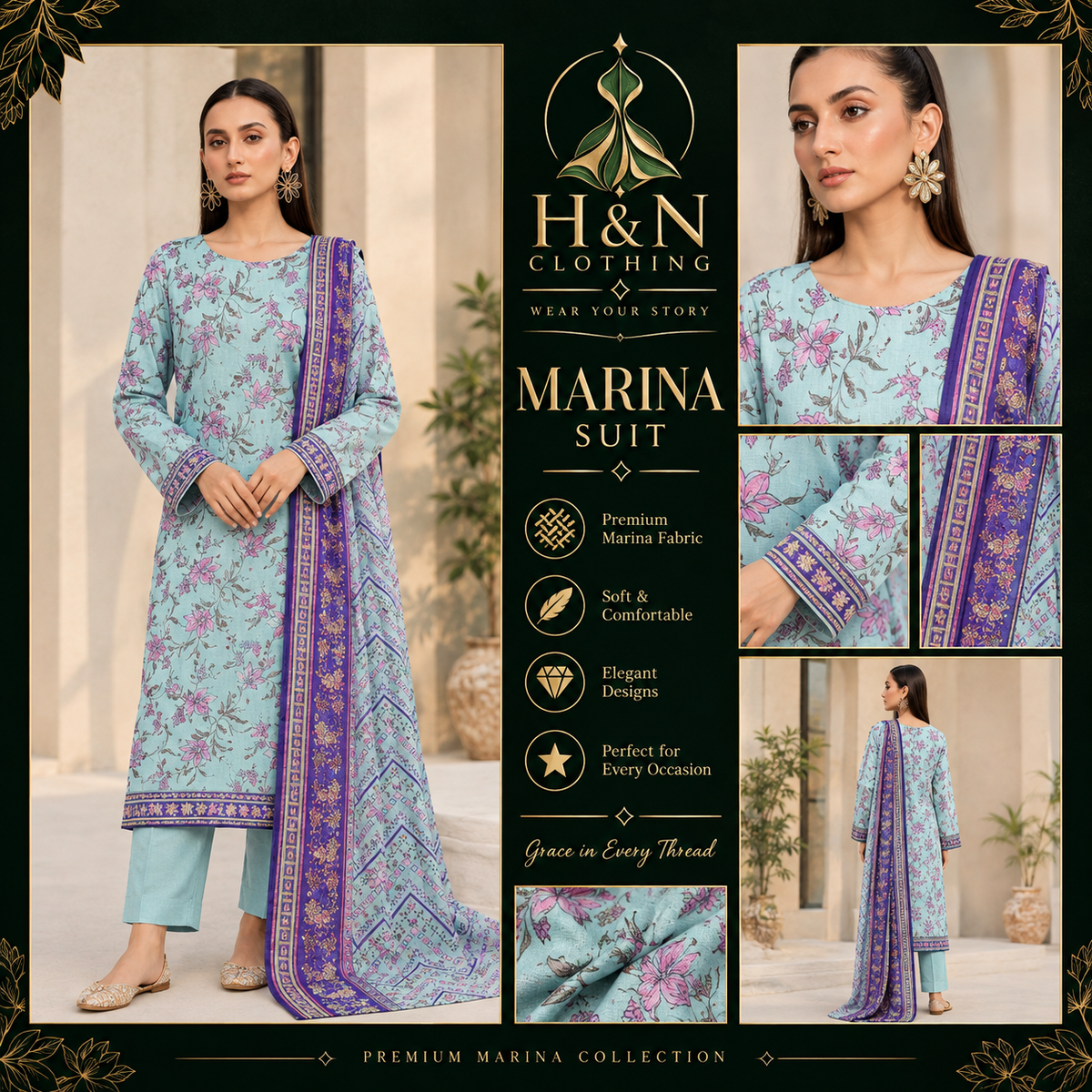 marina 3 piece suit